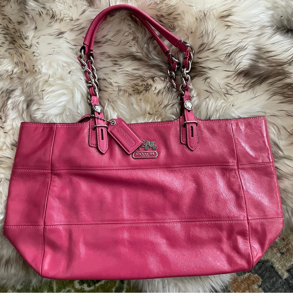 Coach Madison Tribeca Pink Patent Leather - Like New